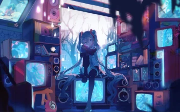 Melancholic Miku Hatsune Miku Vocaloid Anime