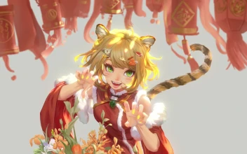 Windows and macOS Tiger Girl HD