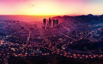 Los Santos GTA5 Game Dual Monitor