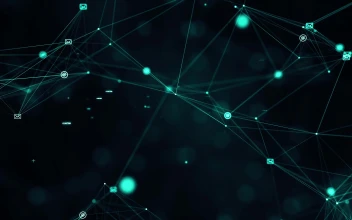 Abstract Dark Tech Network Lines 4K