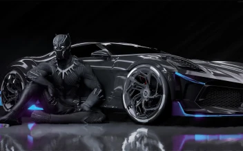 PC Animated Black Panther Bugatti