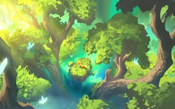 PC Animated Forest Fox Waterfall