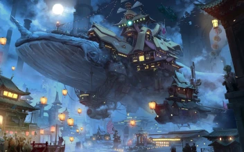 PC Animated Liyue Whale Airship