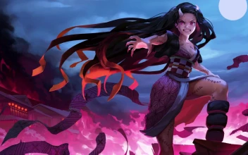 PC Animated Nezuko Angry Demon