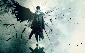 PC Animated Sasuke Uchiha Wing Anime