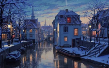 PC Animated Snowing Quiet Evening