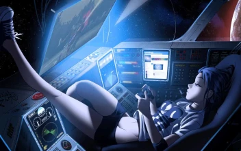 PC Animated Space Gamer Girl