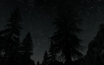 Skyrim Nature Night Sky Stars