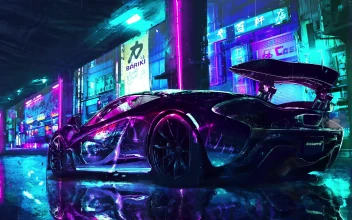 McLaren Raining Night 4K Car