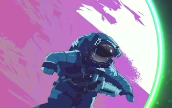 Android and iPhone Live Spaceman Satellite Phone Wallpaper