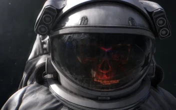PC astronaut spaceman skull