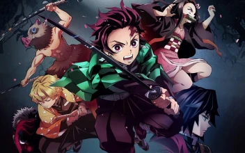 Cool Tanjiro Inosuke Zenitsu Nezuko Petals 4k Demon Slayer Anime Livewallpaper