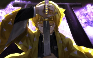 Cool Zenitsu Agatsuma 4k Demon Slayer Anime