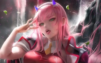 Fondo de Pantalla Animado Cascada de Zero two⭐️ en Movimiento