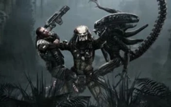 Fondo de Pantalla Animado Alien Predator y Humano de Alien VS Predator 👽 en Movimiento