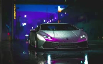 Fondo de Pantalla Animado Lamborghini Aventador de Noche de Coches 🌃 en Movimiento