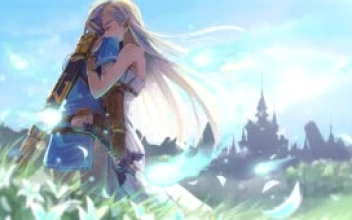 Fondo de Pantalla Animado Zelda y Link de The Legend of Zelda 🌺 en Movimiento