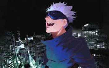 Fondo de Pantalla Animado Risa de Satoru Gojo de Jujutsu Kaisen 😁 en Movimiento