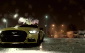 Fondo de Pantalla Animado Ford Mustang GT Amarillo de Coches⭐️ en Movimiento