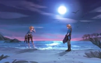 Fondo de Pantalla Animado Link y Zelda en la Orilla de Zelda🏖️ en Movimiento