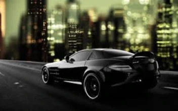 Fondo de Pantalla Animado Mercedes Negro de Coches 🚗 en Movimiento