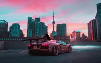 Fondo de Pantalla Animado Lambo Aventador de Coches 🏎️ en Movimiento