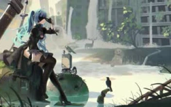 Fondo de Pantalla Animado Nier Automata de Hatsune Miku 🌟 en Movimiento