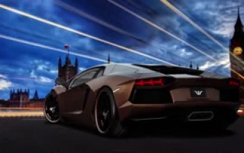 Fondo de Pantalla Animado Lambo en Londres de Coches 🎡 en Movimiento