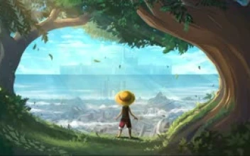 Fondo de Pantalla Animado Luffy de Niño de One Piece 🏴‍☠️ en Movimiento