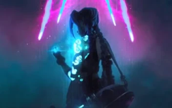 Fondo de Pantalla Animado JINX Cristal Hextech🎆 en Movimiento