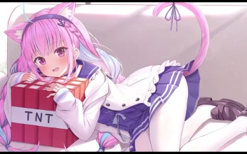 Cool Virtual YouTuber Minato Aqua Wallpaper 1080p