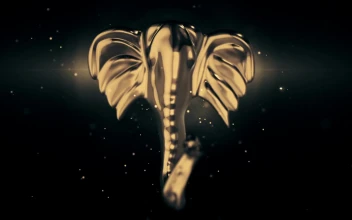 Lord Ganesh Head Ganapati Bapa Light Pass 3d Motion Animation Background Stock Video free
