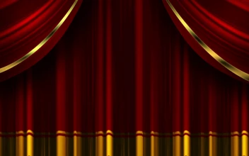 Free Stock Footage Red Curtain Drape Motion Background Red curtain looping motion background
