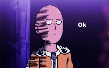Saitama ok face One Punch Man
