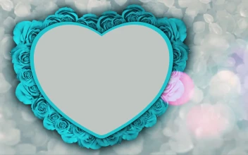 0004 Rose Blue Heart Wedding Text free templates wedding templates free download