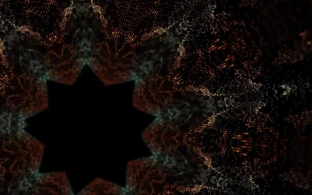 Beautiful Colors Illuminating Digital Design Concept cg motion waving with glowing particles