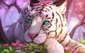 PC White Tiger Cherry Blossom Free