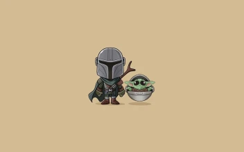 PC Cartoon Baby Yoda Mandalorian Free