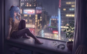PC Ganyu Rainy Night Free