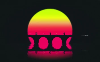PC Retrowave Cars Crossing Bridge Free
