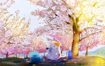 PC Cute Picnic Cat Free