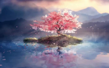 PC Lone Cherry Blossom Free