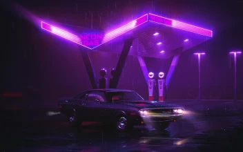 PC Neon Gas Station Free