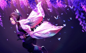 PC Shinobu Butterflies Run Demon Slayer Free