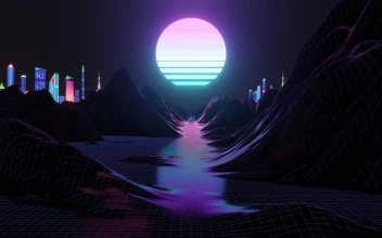 PC Moonlight Retro Wave 4K Free