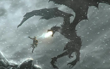 PC Dragon Fight Elder Scrolls Free