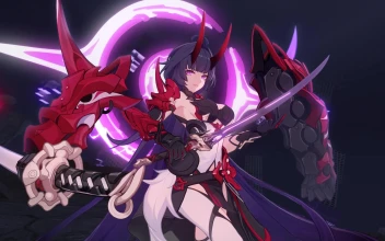 PC Robot Samurai Demon Anime Girl 4K Free