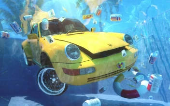 PC Car In Swimming Pool Free