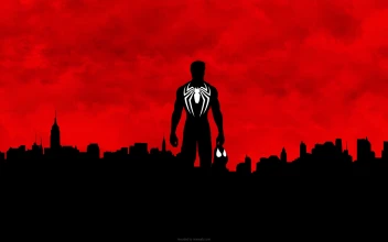 4K Spiderman Silhouette Building For PC