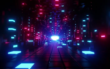 HD Video Abstract Neon Tunnel Loop Video